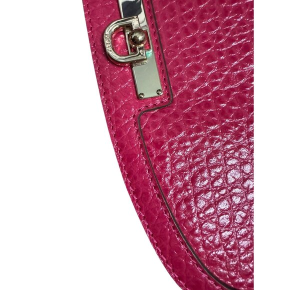 DKNY Pink Leather & Monogram Canvas Clutch Purse - Picture 7 of 8